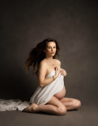 implied nude pregnancy portrait